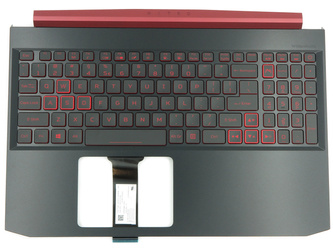 Acer 6B.Q5XN2.001 Palmrest Keyboard LED US-International black with red finish