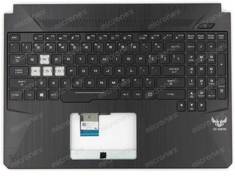 Asus 90NR02N3-R30US1 Palmrest Keyboard LED US-International black