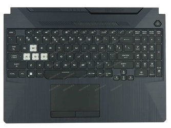 Asus FX506IHR Palmrest Keyboard LED RGB US-International black