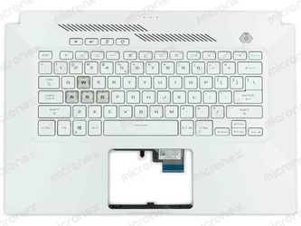 Asus TUF Dash F15 FX516PR Palmrest Keyboard LED US-International white