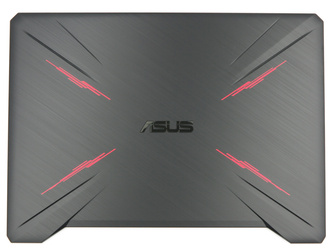 Asus TUF Gaming FX505DT LCD Back Cover Plastic (PU) black with red finish