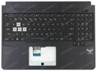 Asus TUF505DU Palmrest Keyboard LED RGB US-International black