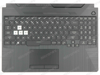 Asus TUF506IH Palmrest Keyboard LED RGB US-International black