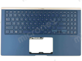 Asus ZenBook 15 UX533FD Palmrest Keyboard LED US-International blue