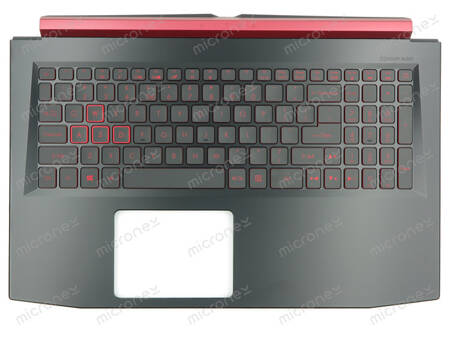 Acer 6B.Q2XN2.001 Palmrest Keyboard LED US-International black