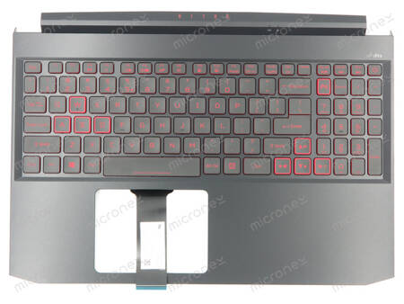 Acer 6B.Q7KN2.033 Palmrest Keyboard LED US-International black GTX1650