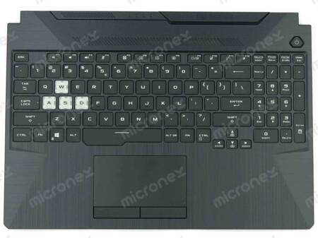 Asus FX506IHR Palmrest Keyboard LED RGB US-International black