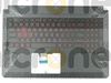 Asus 90NR00J3-R31UI0 Palmrest Keyboard LED US-International black with silver finish