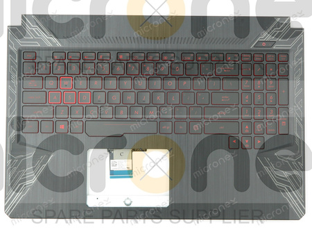 Asus 90NR00J3-R31US0 Palmrest Keyboard LED US-International black with silver finish