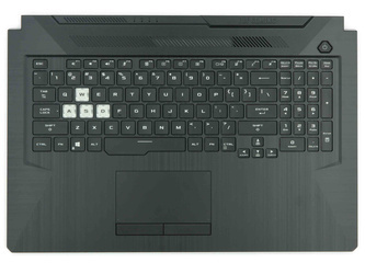 Asus TUF766HM Palmrest Keyboard LED RGB US-International black