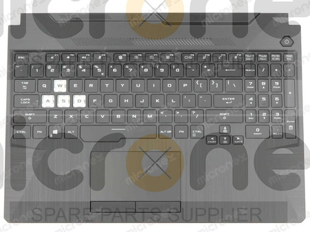 Asus TUF506IU Palmrest Keyboard LED RGB US-International black