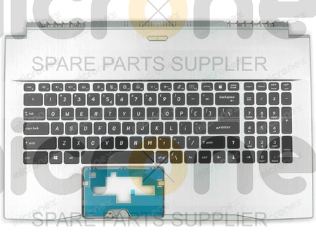 MSI Creator 17M A10SD A10SE Palmrest Keyboard US-International silver