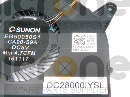 Dell 9VK27 Cooling Fan CPU 5V 0,5A 4PIN