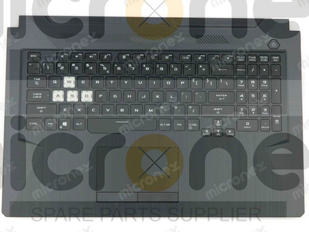 Asus TUF Gaming A17 FA706IU Palmrest Keyboard LED RGB US-International black