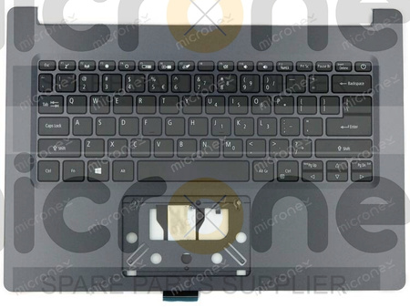 Acer 6B.HVVN7.030 Palmrest Keyboard US-International black