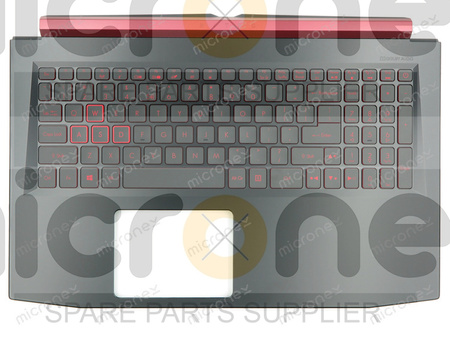 Acer 6B.Q2XN2.001 Palmrest Keyboard LED US-International black