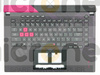 Asus ROG Strix G15 G513QR Palmrest Keyboard LED RGB 4 ZONE US-International gray with pink finish