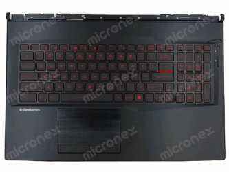 MSI Leopard GL75 10SEK 10SER Palmrest Keyboard LED US-International black