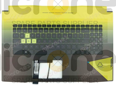 MSI Crosshair 17 B12U Palmrest Keyboard LED US-International black and yellow