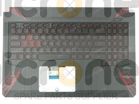 Asus 90NR00J2-R31US0 Palmrest Keyboard LED US-International black with red finish