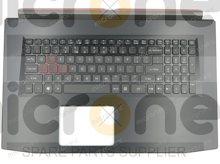 Acer Predator Helios 300 PH317-51 Palmrest Keyboard LED US-International black GTX1050