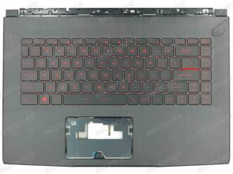 MSI Thin GF63 10UC 10UD Palmrest Keyboard LED US-International black