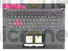 Asus ROG Strix G15 G513IR Palmrest Keyboard LED RGB 4 ZONE US-International gray with pink finish