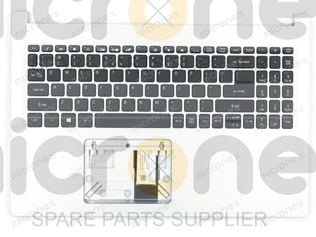 Acer 6B.HSNN7.030 Palmrest Keyboard US-International silver