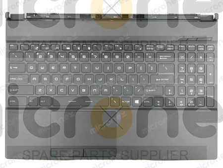 MSI Raider GE65 9SD 9SE Palmrest Keyboard LED RGB US-International black