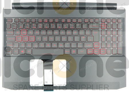 Acer 6B.Q7KN2.045 Palmrest Keyboard LED UK black GTX1650