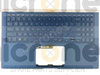 Asus ZenBook 15 UX533FD Palmrest Keyboard LED US-International blue