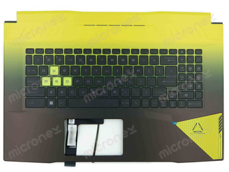 MSI Crosshair 17 B12UGSZ B12UGSZO Palmrest Keyboard LED US-International black and yellow