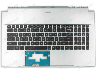 MSI Creator 17M A10SD A10SE Palmrest Keyboard US-International silver