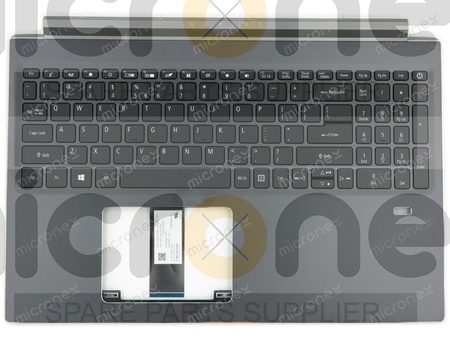 Acer Aspire 7 A715-74G Palmrest Keyboard US-International black with silver finish